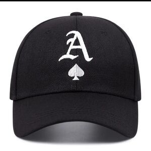 Spade Letter A Embroidery Baseball Cap Solid Color Trendy Sports Hats Lightweigh